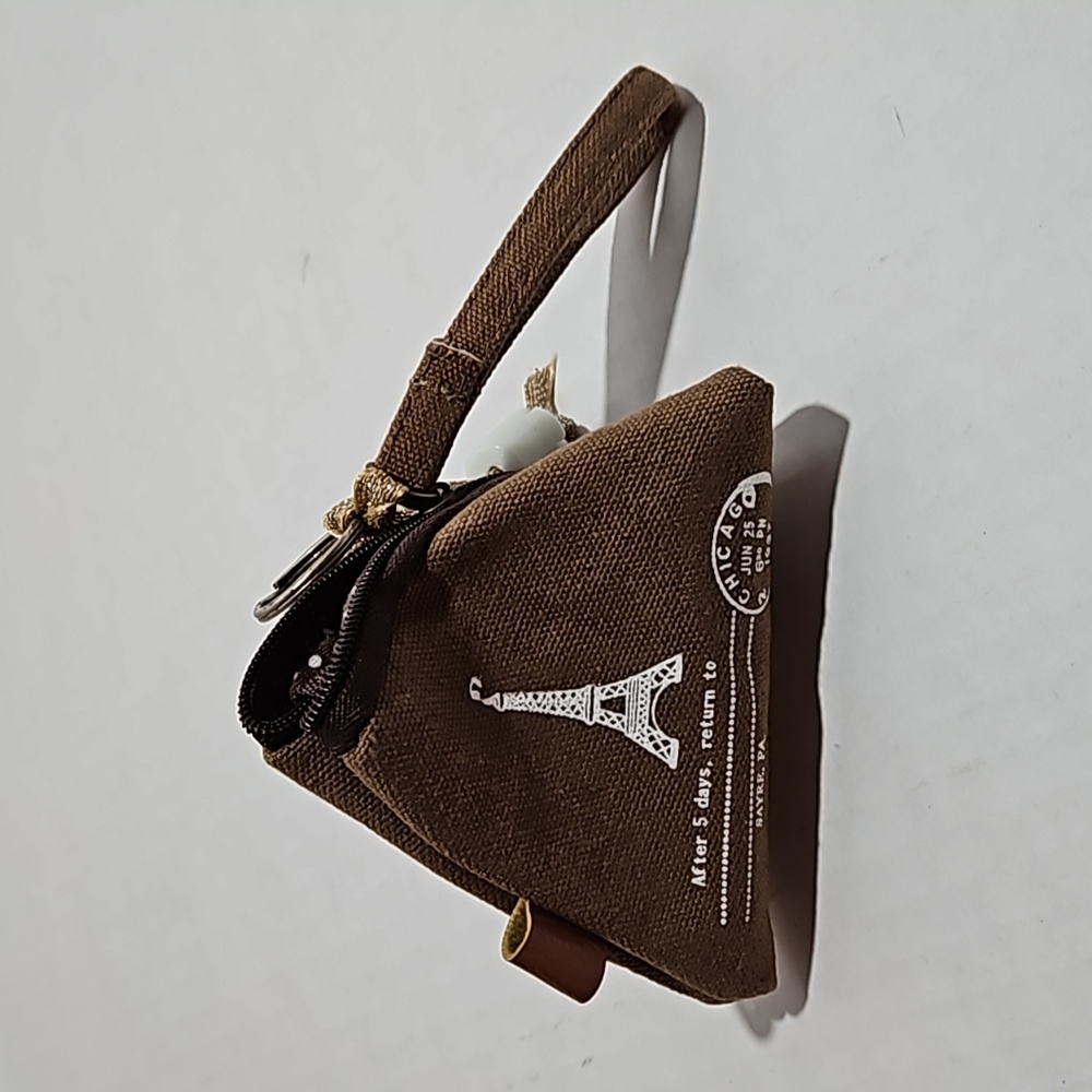 Pyramid coin purse brown Paris